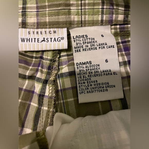 White Stag size 6 plaid cropped pants size 6 NWOT - Picture 6 of 7